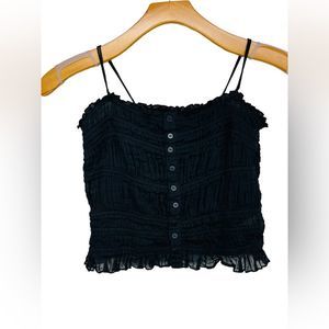 Free People Meridien Corset Top Black Medium